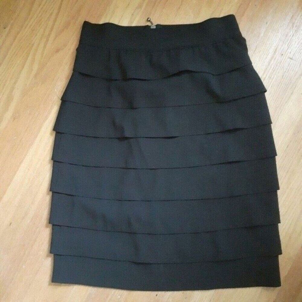 Alfani skirt sexy black tiered mini skirt 6 s m special occasion evening ruffled